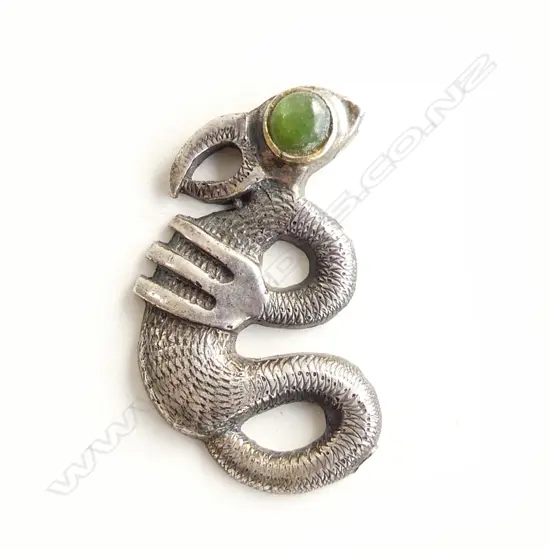 Russell Murphy vintage silver taniwha pendant,